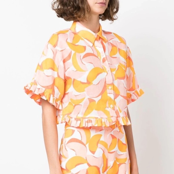 Kate Spade Peaches Cropped Shirt - Picture 3 of 6
